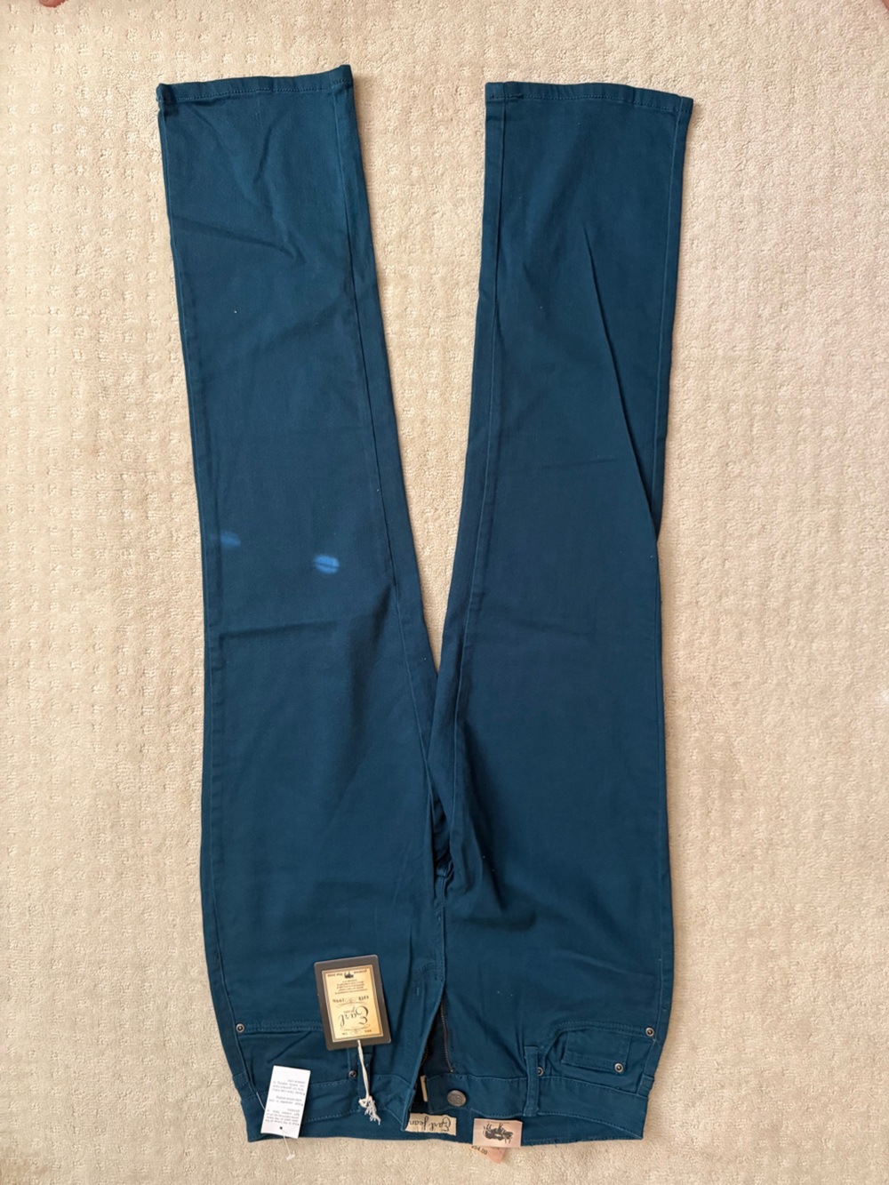 Women’s Slim Straight Leg Jeans - Dark Teal Green